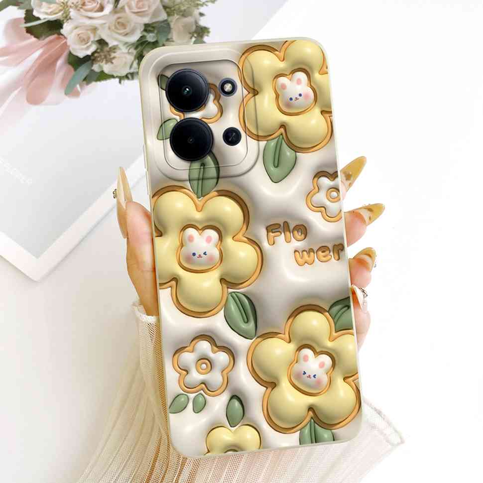 For Xiaomi Redmi 15C 4G Case Cute Couple Flower Cartoon Cover Phone Case For Xiaomi Redmi 15C Redmi15C 4G 5G Back Cover Capa