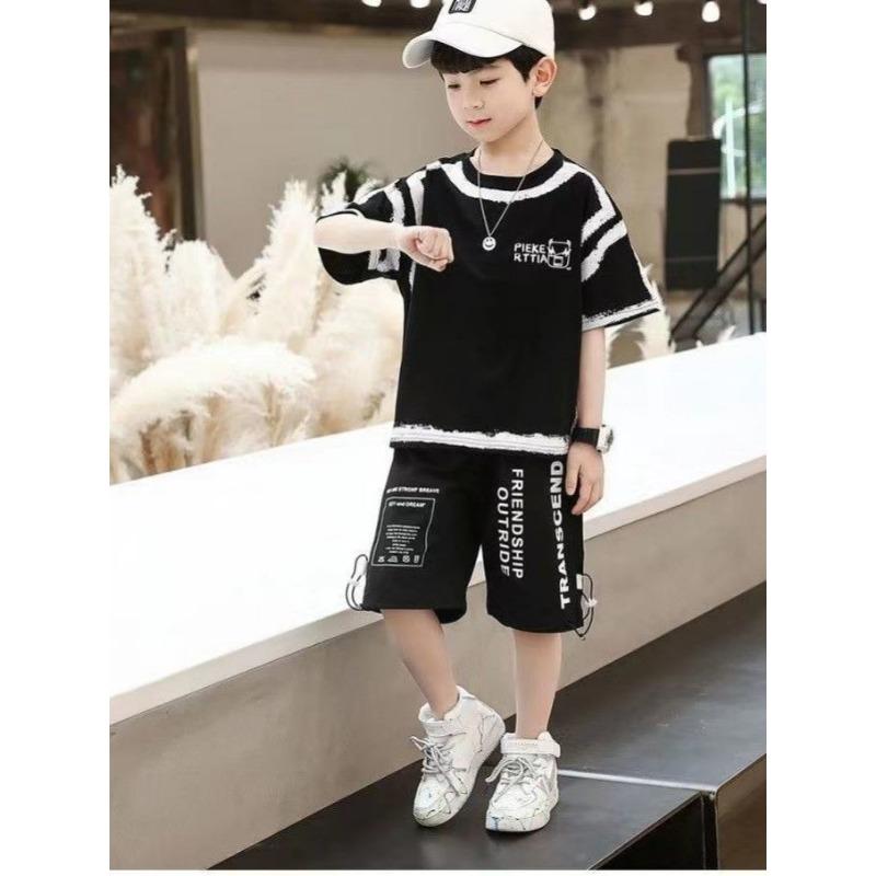 Kinder-T-Shirt und Shorts Set, bequem, hautfreundlich und atmungsaktiv, geeignet für Sport und den täglichen Gebrauch