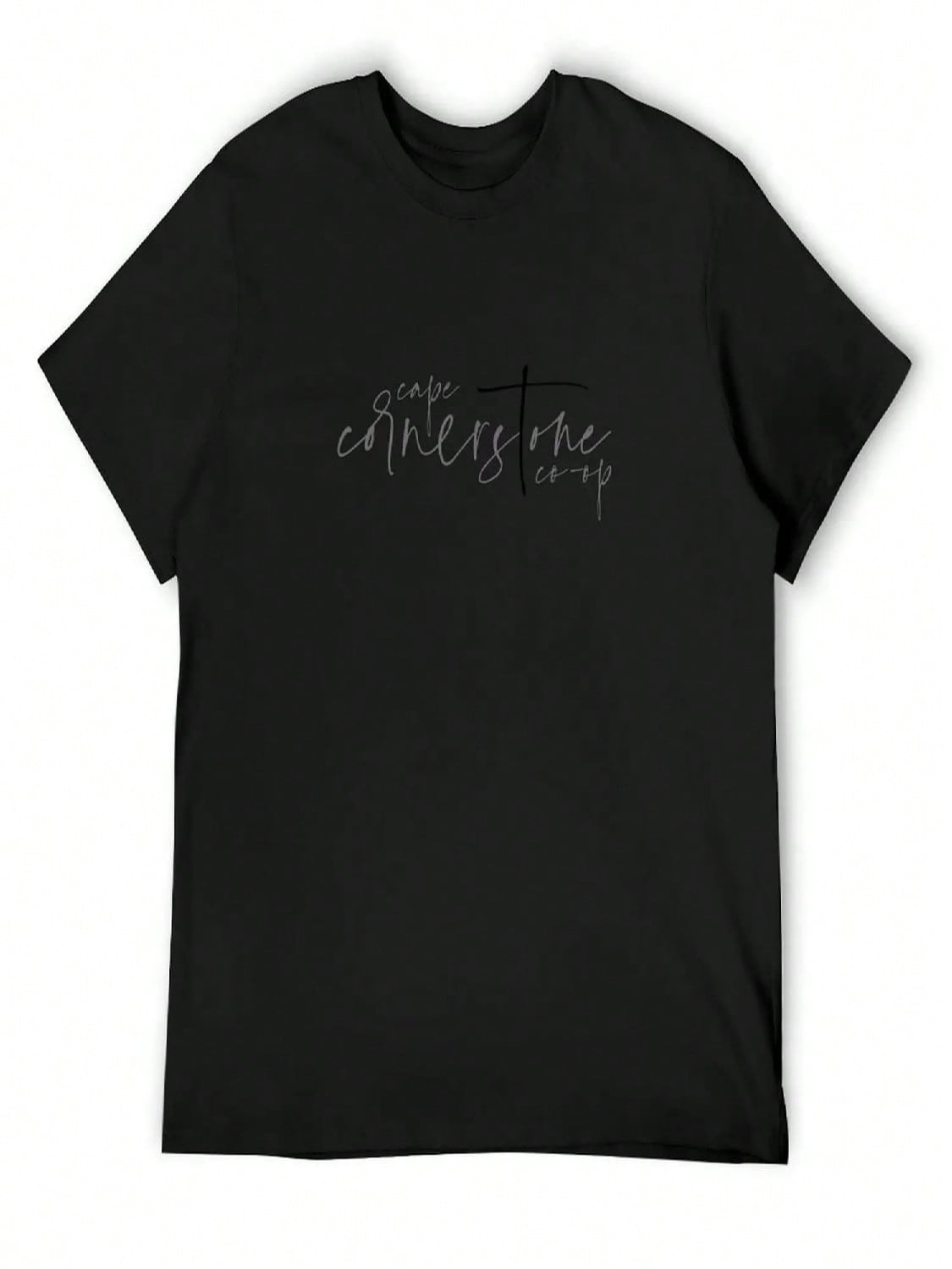 Cape Cornerstone Co-Op Text T-Shirt New Gifts And T-Shirts Graphic Shirts Blacks Tee Shirts For unisex S разноцветный