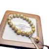 Heart-Shaped Green Sandalwood Beaded Bracelet - Unisex, Simple, Versatile, Fashionable.