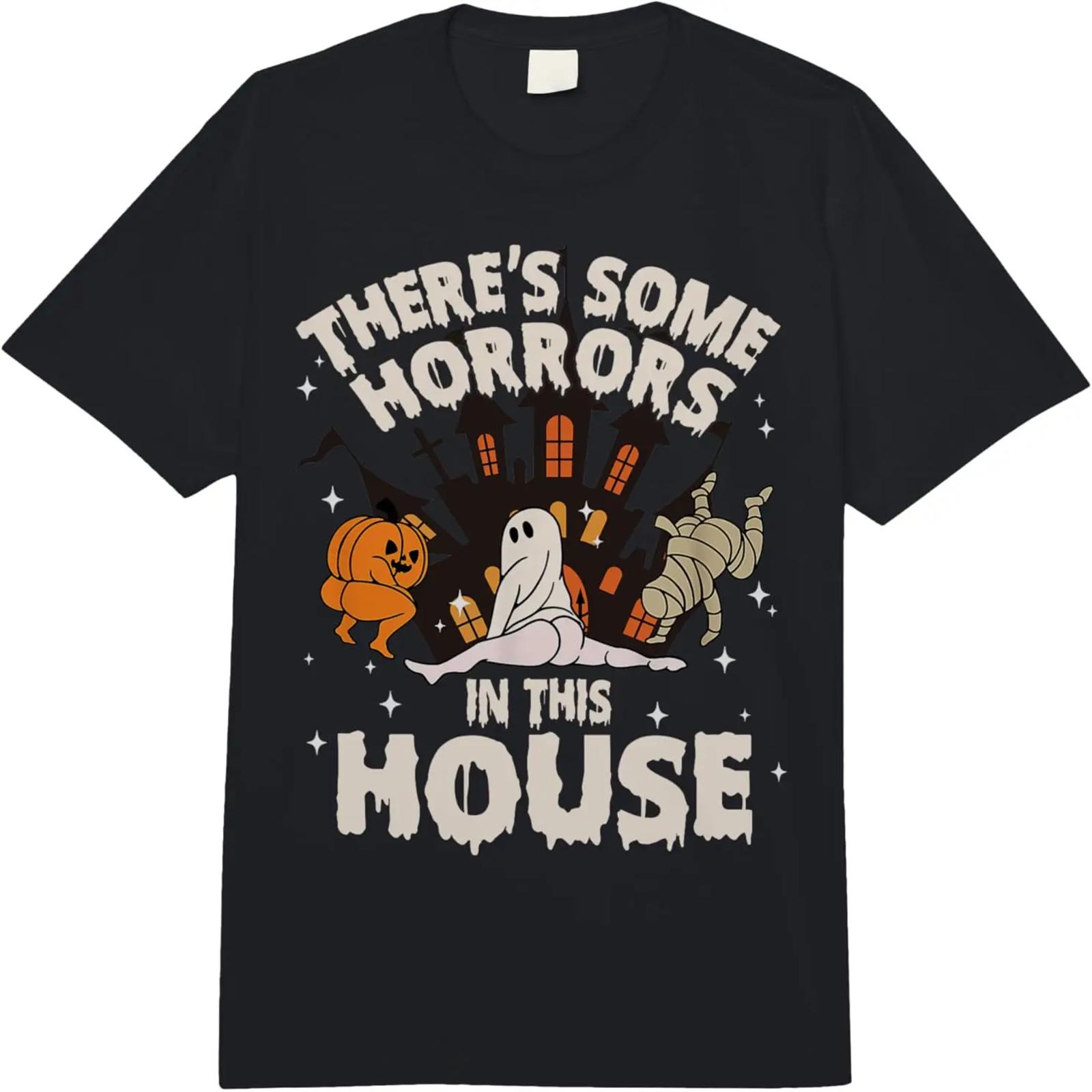 

There s Some Horrors In This House Ghost Halloween Comfort Colors Adult Heavyweight T-shirt XXXXXL різнокольоровий