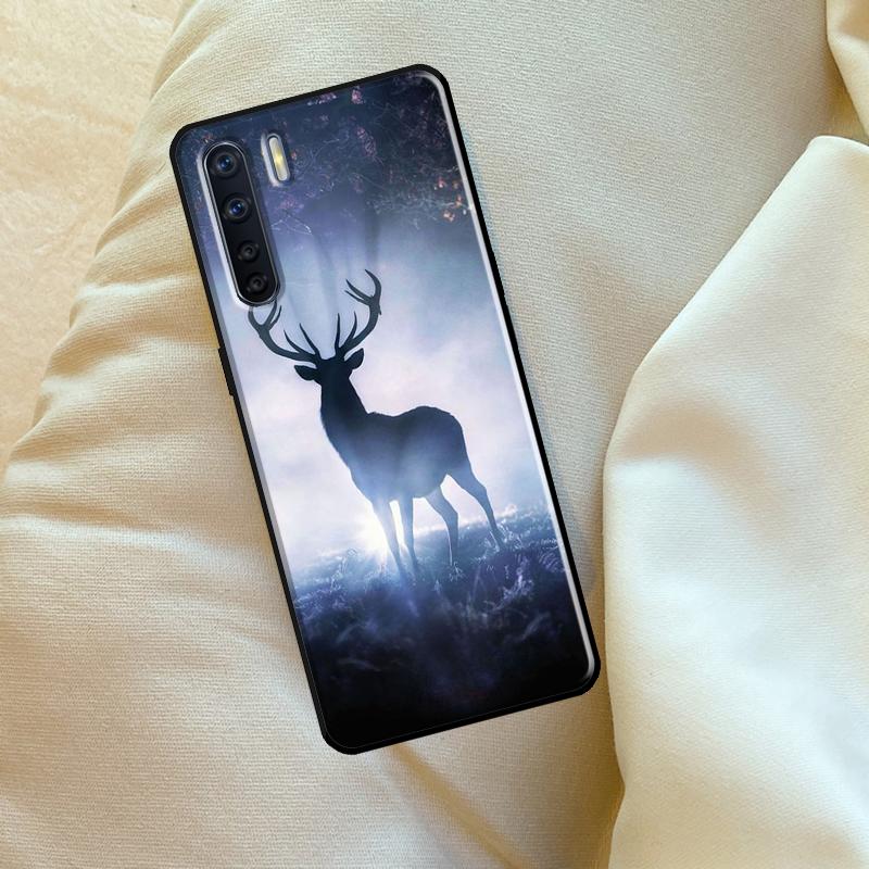 Animal Deer Case For Oppo A60 A80 A40 A15 A16 A17 A57 A94 A74 A54 A76 A96 A18 A38 A58 A78 A98 A6 A5 Pro