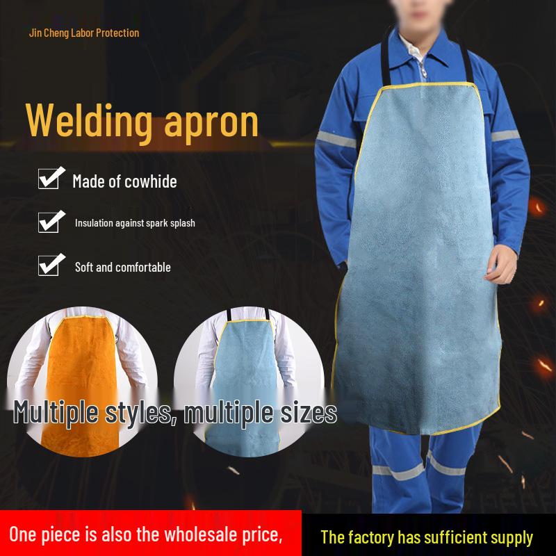 Thickened Cowhide Welding Apron: Spark & Heat Resistant Workwear