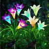 Outdoor Simulation Lily Waterproof Led Solar Light Lawn Lights Garden Decoration