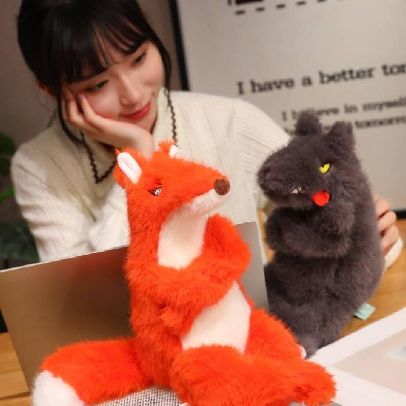 Adorable Plush Green Crocodile Cute Faux Wolf And Fox Stuffed Animal Toy For Kids