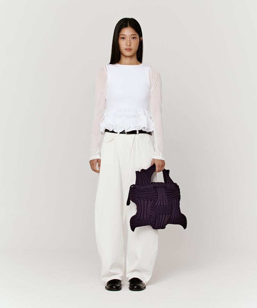 Pleatsmama Big Bow Bag Deep Purple