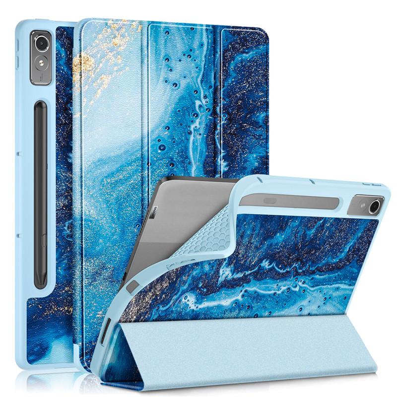 Fashion Paint Magnetic Leather Cover for Lenovo Xiaoxin Pad Pro 12.7 Case with Auto Wake/Sleep Silicone Tpu Shockproof Cover