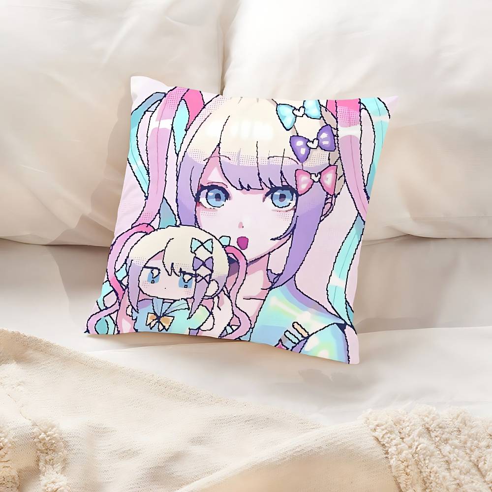 N-Needy Girl O-Overdose Pillow Case Cushion Cover Soft Cute Throw Pillow Case For Car Sofa Pillowcase Polyester With Zipper