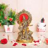 Gold Plated Maa Saraswati Metal Statue,Hindu Goddess Saraswati Ji Murti for Pooja,Meditation