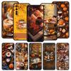 Pumpa Höstlöv Kaffekopp Fodral För Realme C67 C63 C55 C53 C35 C25 C21 GT 2 3 5 6 10 11 12 13 Pro Plus 5G Mjukt TPU-mobilskydd