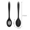 2Pcs Silicone Scoop Long Handle Soup Scoop Salad Mixing Spoon Heatresistant Cooking Spoon Nonstick Tablespoon Cooking Utensils
