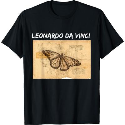 Leonardo Da Vinci Butterfly Classic Renaissance Artwork T-Shirt