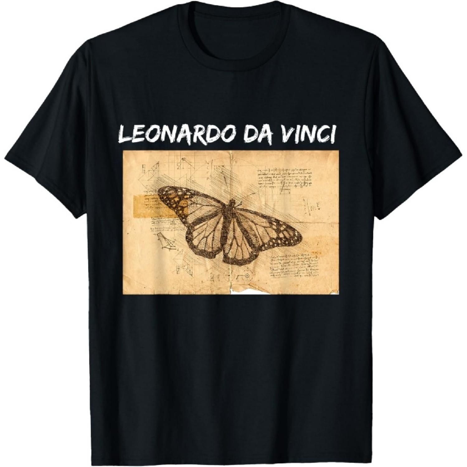 

Leonardo Da Vinci Butterfly Classic Renaissance Artwork T-Shirt XXXXXL чорний