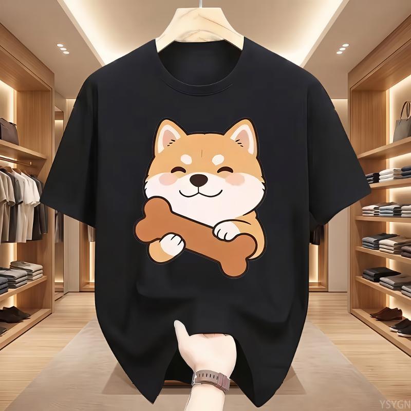 Cute Shiba Inu Graphic T-shirts Summer Women Fashion Short Sleeve Funny Dog Printed Crew Neck Top Holiday