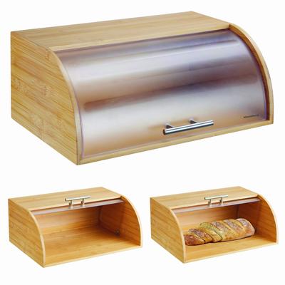 Bambus Holz Brotkasten 41cm Behälter für Brot Brötchen KLAUSBERG KB-7874
