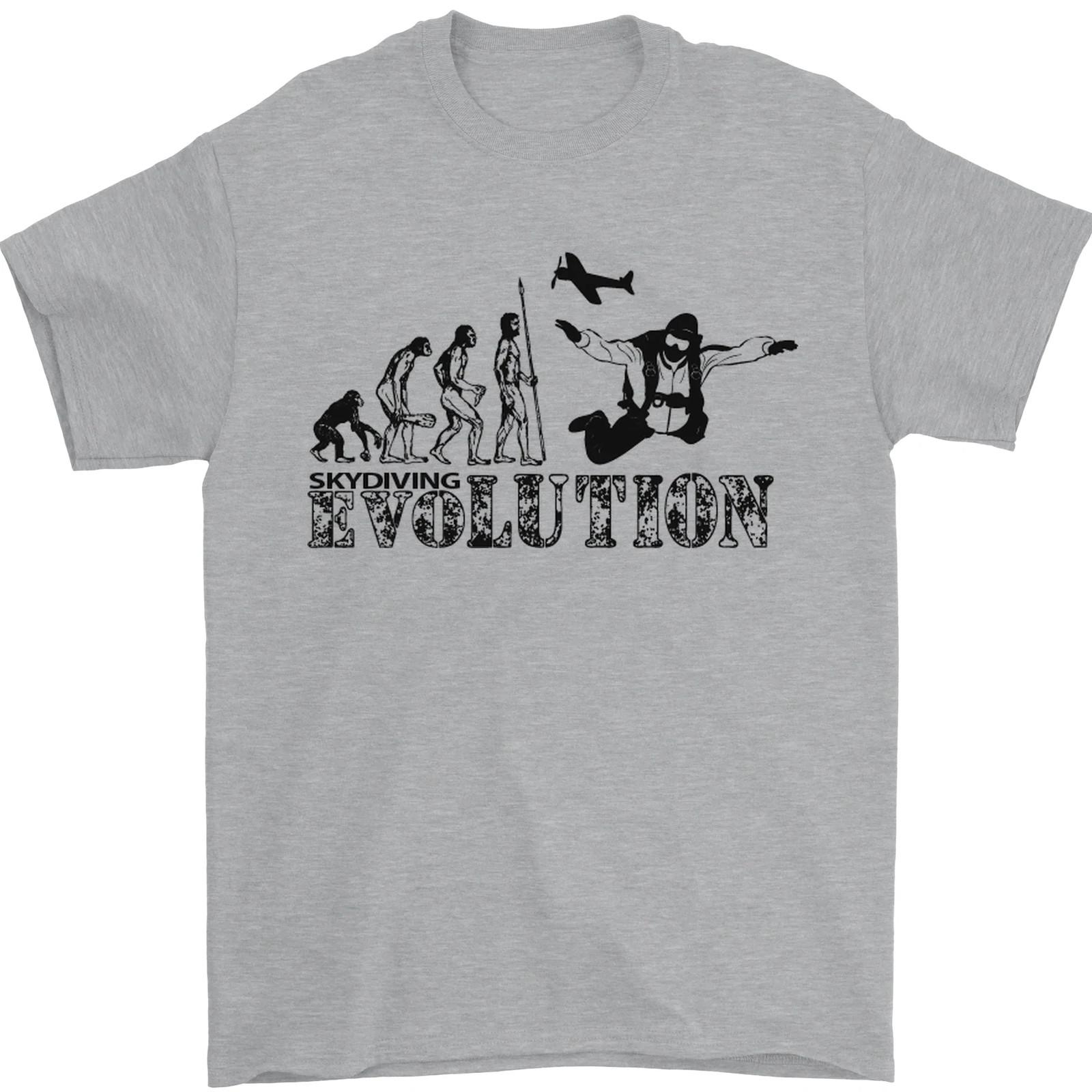 Evolution of a Skydiver Funny Skydiving Mens T-Shirt 100% Cotton S