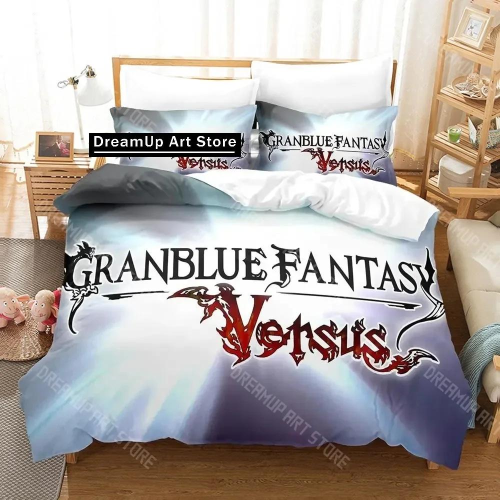 3D Print Granblue Fantasy Bedding Set Single Twin Full Queen King Size Bed Set Aldult Kid Bedroom Duvetcover Sets 3D Print Anime