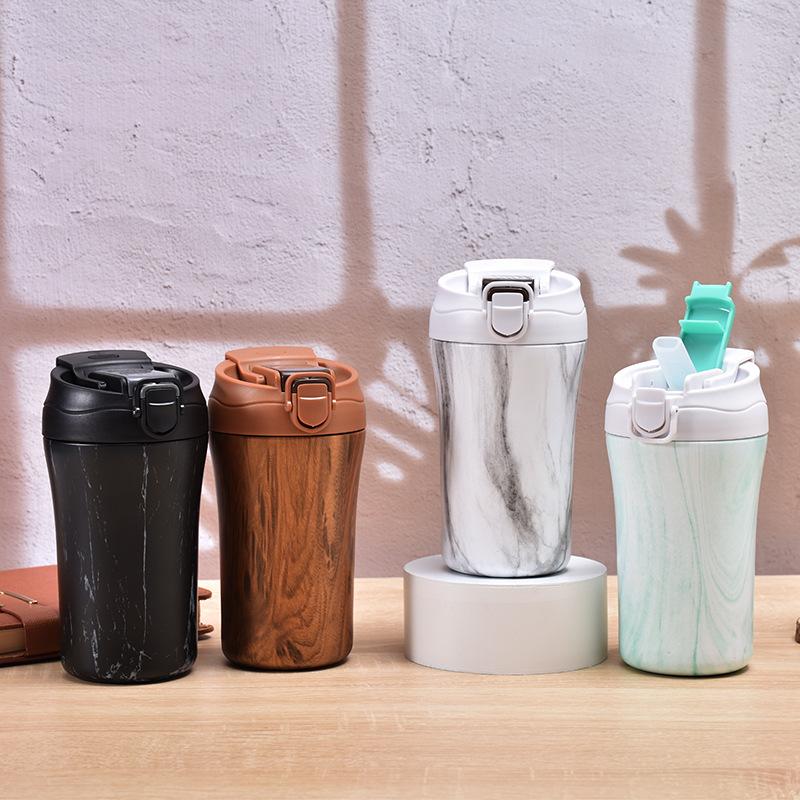 Marmor-Korn 304 Edelstahl Thermobecher Für Kaffee Vakuumisolierte Flasche Thermosbecher Für Auto Büro