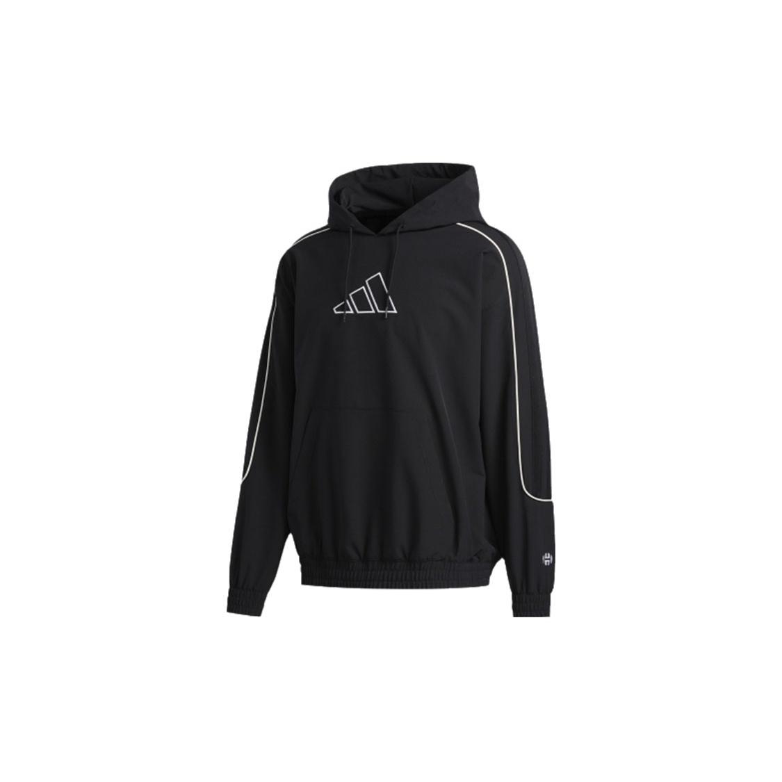 adidas Hrd Cu Embroidered Logo hooded Pullover Long Sleeves Black Men s FR5736 M
