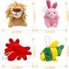 56 Pack Mini Plush Animals Toys Bulk, Small Stuffed Ocean Animal Toy Set, Keychain Decoration for Claw Machine, Birthday Party Favor, Goodie Bag
