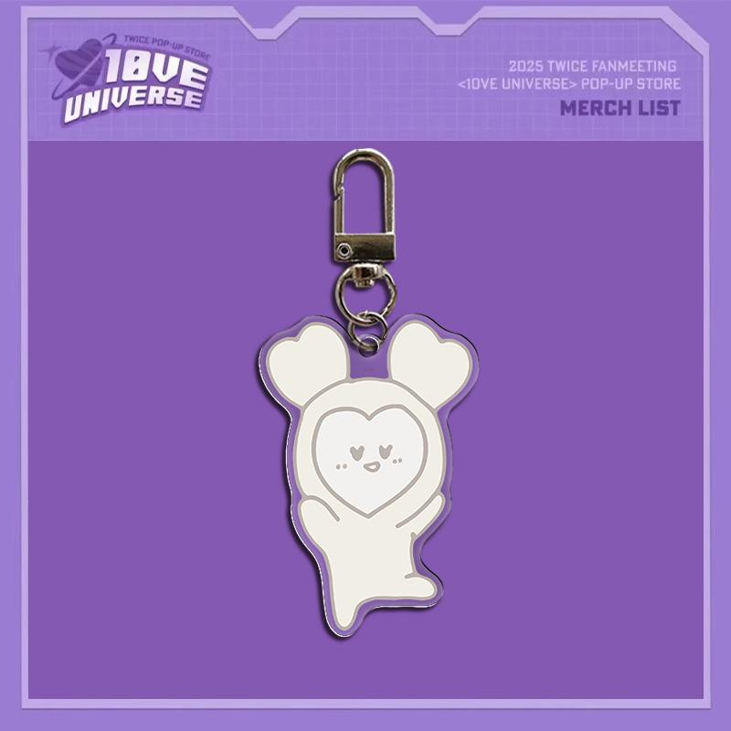 TWICE LOVELYS 10VE Universe Fanmeeting Pop-Up Store Acrylic Keychain Cartoon Bag Charm Keyring Kpop Merch Gift for ONCE