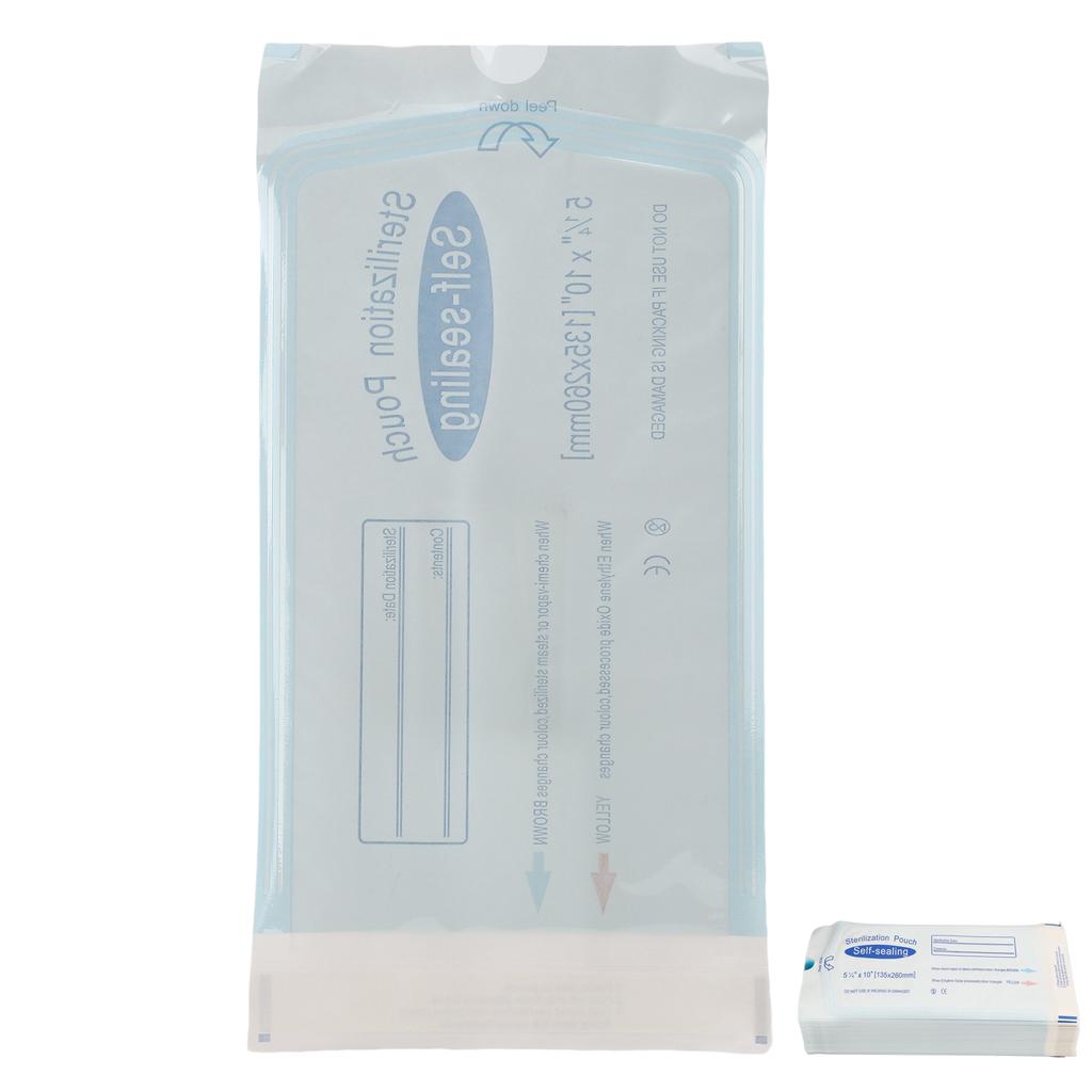 200 st Tandvård Självförseglingsbar Steriliseringspåse Trippel Värmeförsegling Förhindrar Rivning Autoklav