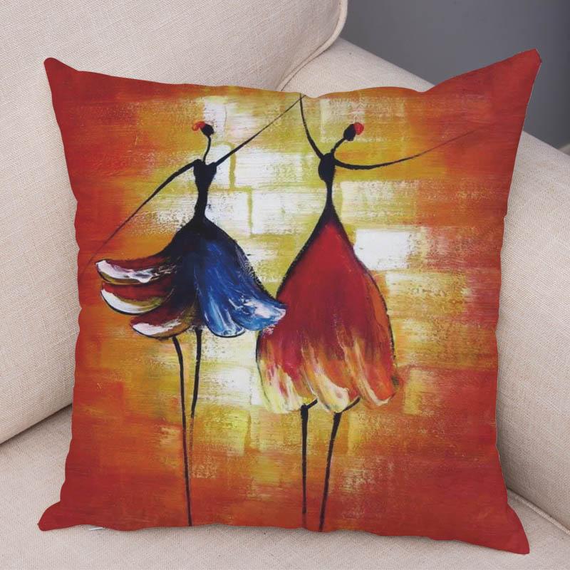 

Абстрактная живопись, африканская живая наволочка, африканская женщина, домашний декор, наволочка, галерея, экзотический чехол для подушки 40x40cm