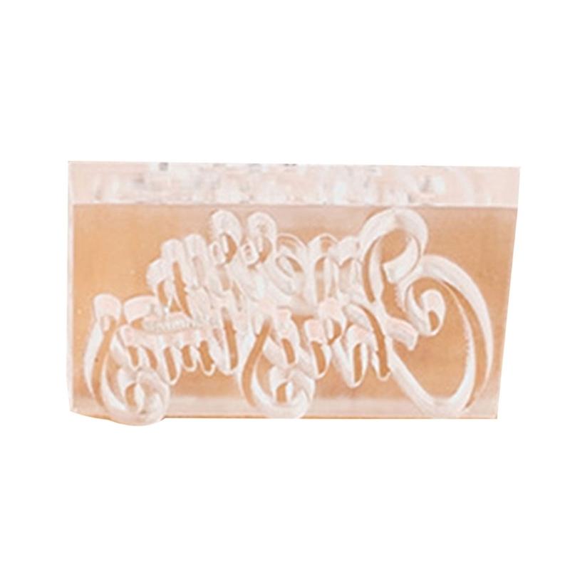 Christmas Cookie Molds English Blessing Pattern Fondant Moulds Acrylic Texture Dropshipping