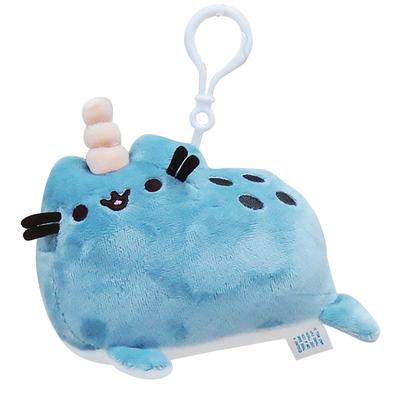 Pusheen [Q1861] - 'Pusheen' Carabiner Plush Toy (unicorn Whale) Blue - 9 Cm
