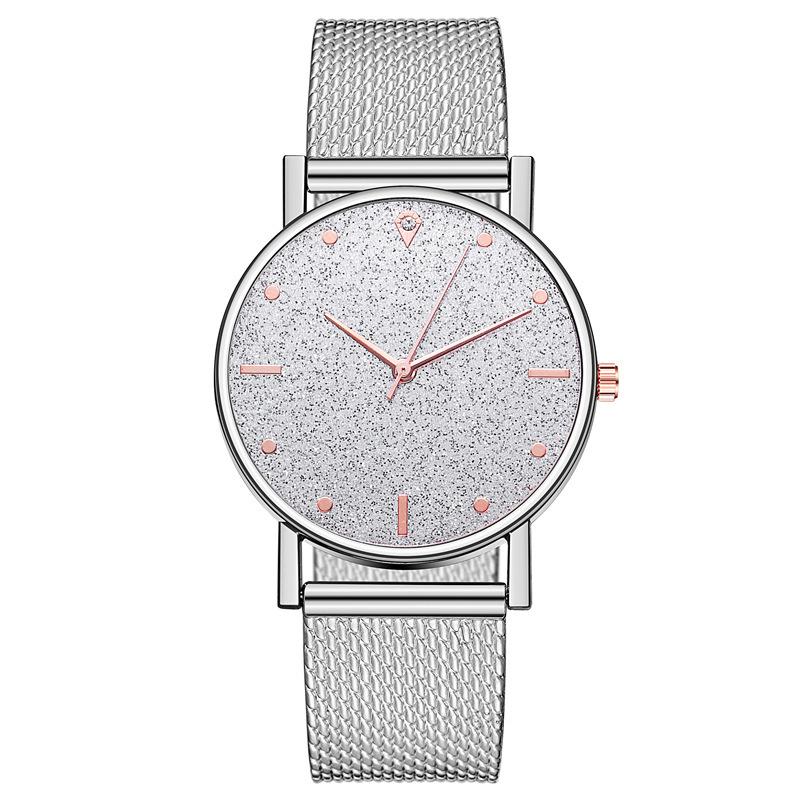 Strap Silicone Women Watch With Starry Sky Design Fashionable Quartz