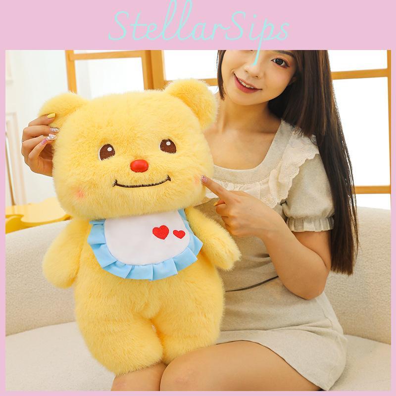 Uroczy Pluszowy Miś 2024 Miękka Żółta Maskotka Słodki Kreskówkowy Prezent