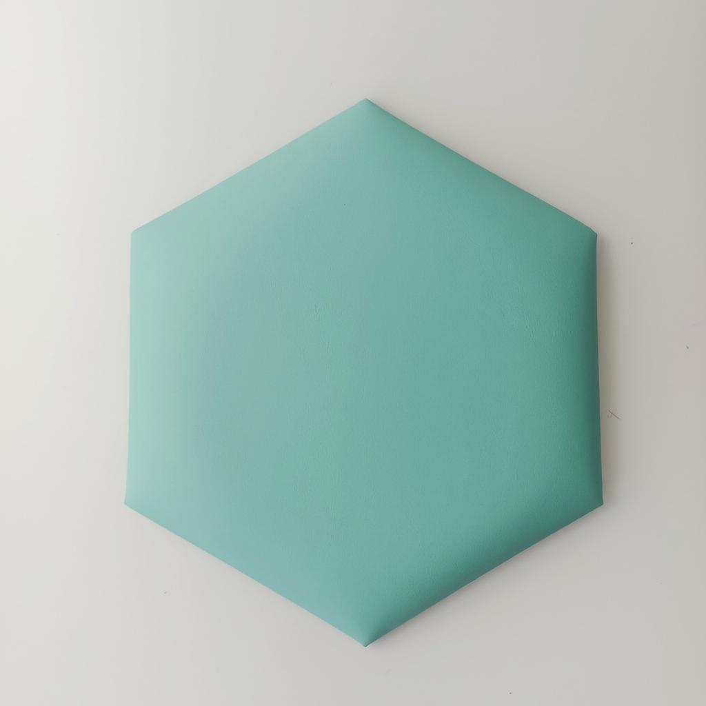 1PC 25cm x 28cm Hexagonal headboards soft bag anti-knock tatami wall surround self-adhesive background wall bedroom living room