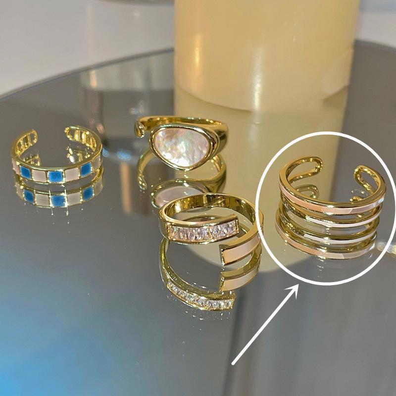 Geometry Stackable Ring Adjustable Jewelry Index Finger Rings Gift Decoration
