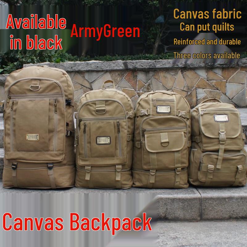 Kurenqi Outdoor Canvas Travel Backpack