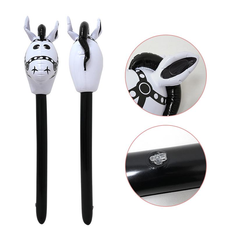 Children's Inflatable Horse Head Stick - Cartoon Toy for Stage Performance and Games