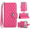 6-Color PU Leather Diamond Check-Patterned Wrist Strap Wallet Phone Case for Xiaomi Series.Redmi 8,Redmi 10,11A,Redmi 12,Note 9 10 Poco X3 NFC...