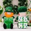 2 stuks Unieke Beeldjes Patrick's Day Kabouters Kleurrijke Poppen Accent voor Eettafel of Bureau Geluksblad Decoraties