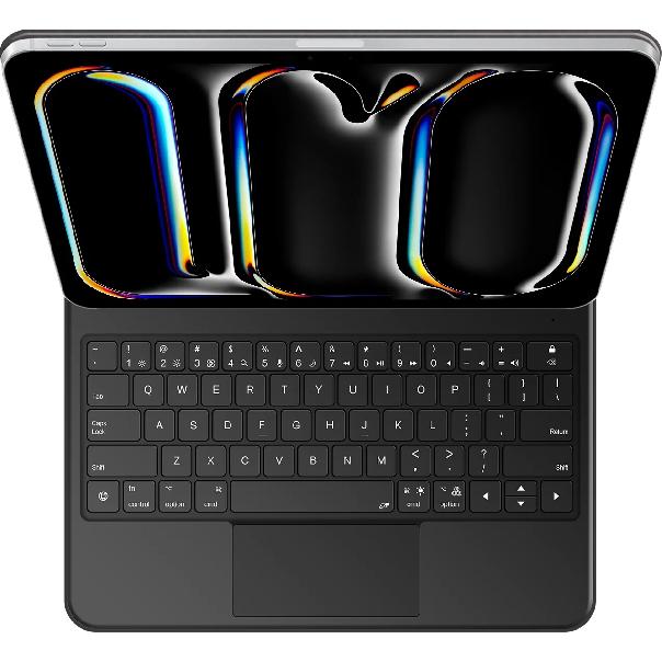LFOIQN Magic Keyboard For iPad Pro 11/13 Inch 2025 M5 M4 Pro 12.9 M3 M2 Air 11"/13" 4th 5th 6th Pogo Pin Direct Connection Case