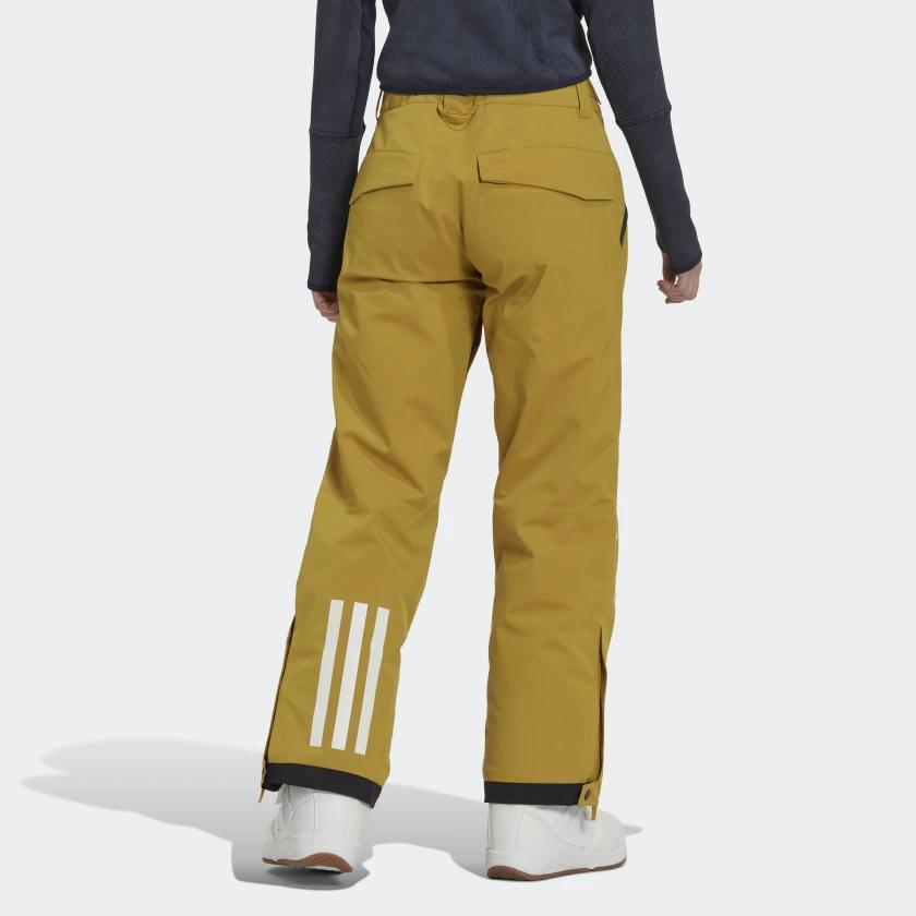 Adidas Solid Color Letter Print Straight Leg Casual Pants Men Bottoms Yellow HI5492