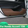 Car Inner Door Anti Kick Pad Protection Stickers Trim PU Leather For Honda Accord X 10th 2018     Accessories