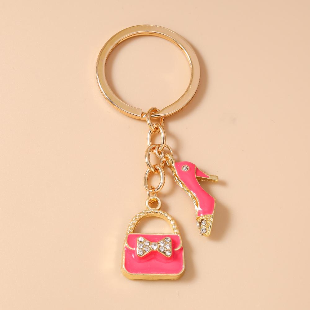 

Fashion Simulation Lipstick Keychain Women Girls High Heels Key Ring Pendant for Handbag Charms DIY Key Holder Jewelry Gifts