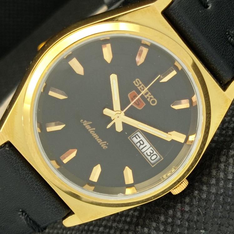 

REFURBISHED VINTAGE SEIKO 5 AUTO 6309A JAPAN MENS D/D BLACK WATCH 593c-a314906-2 SKU593c-a314906