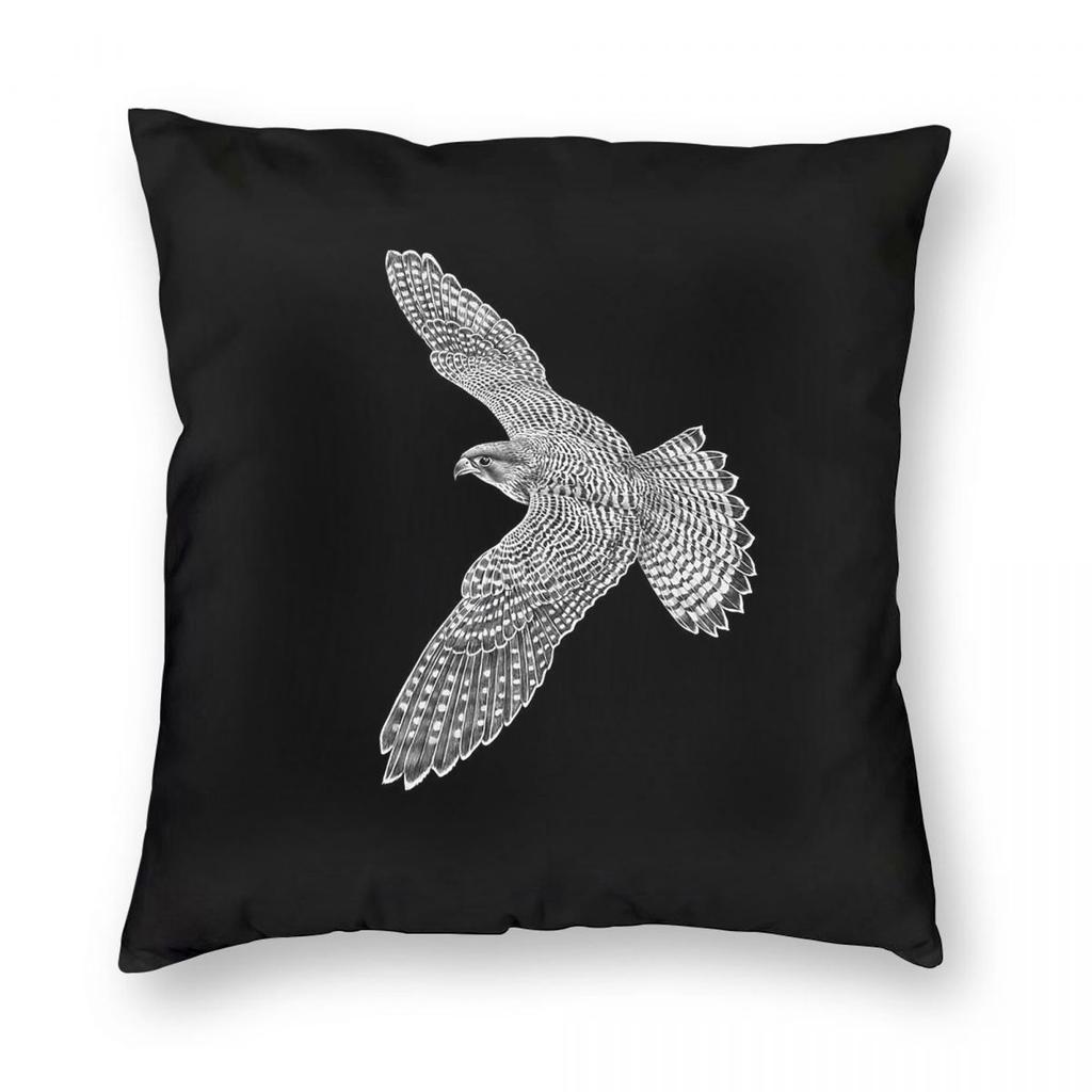 Peregrine Falcon Flying Square Pillowcase Polyester Linen Velvet Creative Zip Decorative Throw Pillow Case Car