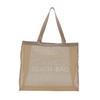 Large Nylon Shopping Bag With Transparent Mesh And Inner Pocket For Daily Carry