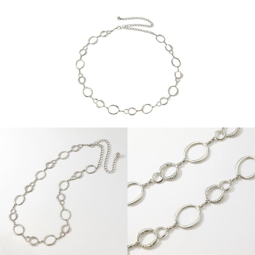 Geometric Alloy Waist Chain For Women With Adjustable Lobster Clasp Summer Accessory