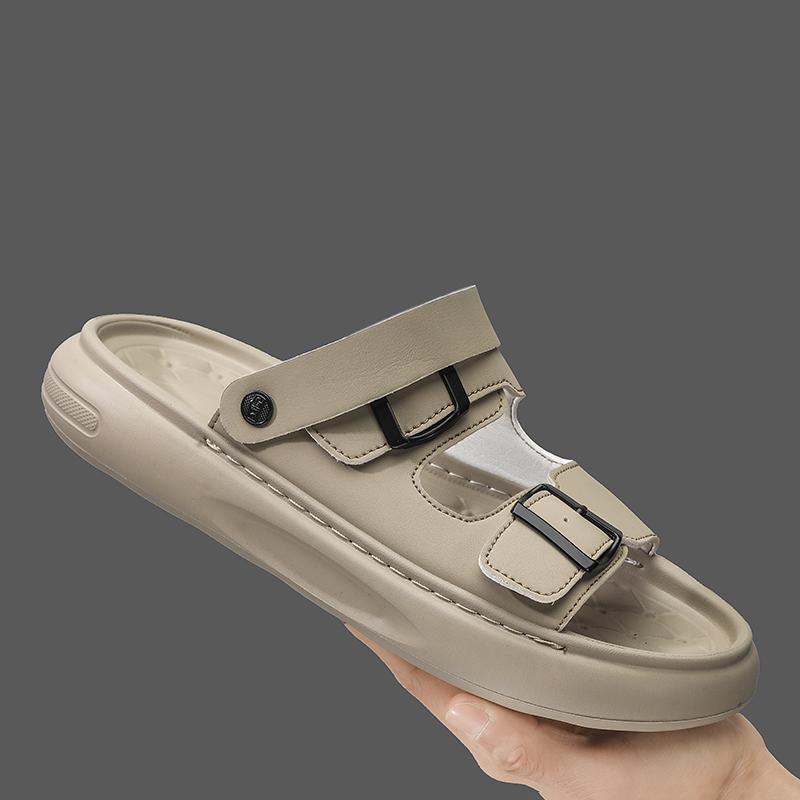 Men'S Slippers  Summer Breathable Outdoor Beach Sandals Non Slip Flip Flops New Flat Slippers High Quality Men'S Shoes