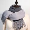 Gradually change color scarf women's 2025 new autumn and winter imitation cashmere sweet scarf warm medium and long shawl
