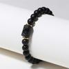 Constellation Black Frosted Black Agate Beaded Couple Bracelet