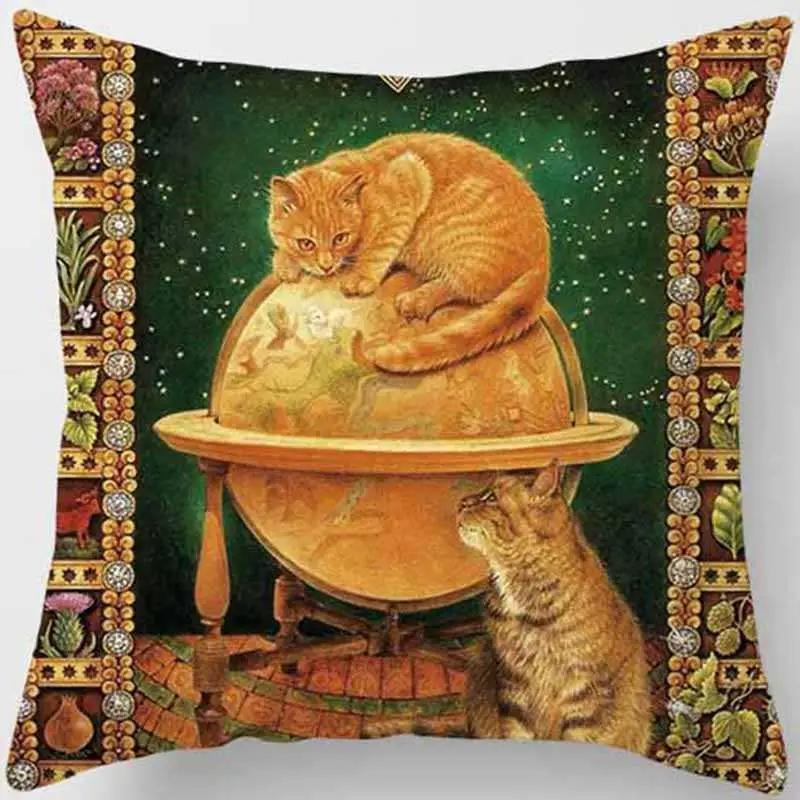 Unique Cat Pattern Pillowcase Sofa Home Decoration Car Office Supplies Outdoor  Cushion