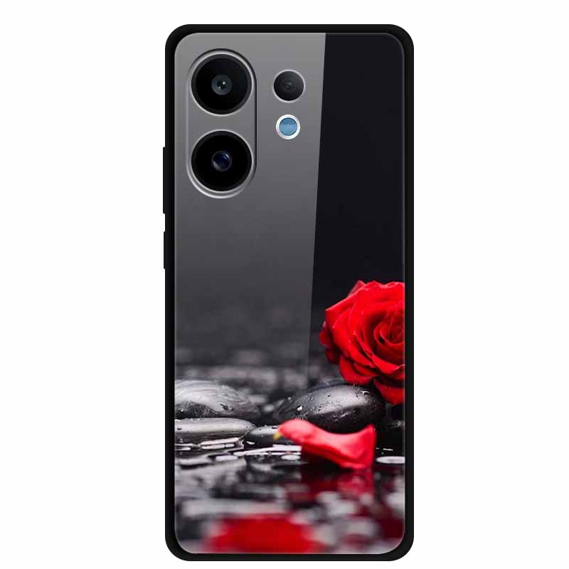 

Glass Back Cover For Vivo V60 2025 Case V 60 5G Coque Hard Tempered Glass Case For Vivo V60 V2511 Phone Case Cover Soft Bumper Vivo V60 5G